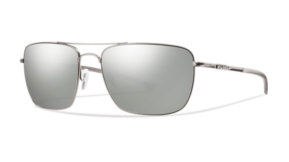 Smith Nomad Sunglasses-ChromaPop Polar Platinum-Matte Silver