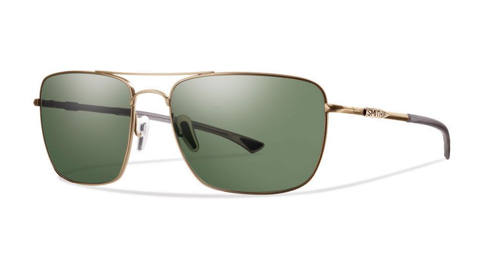 Smith Nomad Sunglasses, Matte Gold/Polar Gray Green Chromapop Lenses NMRPGNGD