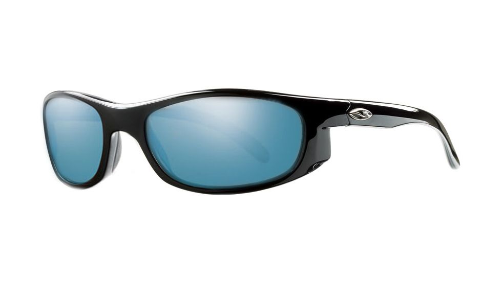 Smith Optics Maverick Black Frame Sunglasses with Polarized Blue Mirror Gray Techlite Glass Lenses MRGPUGMBK