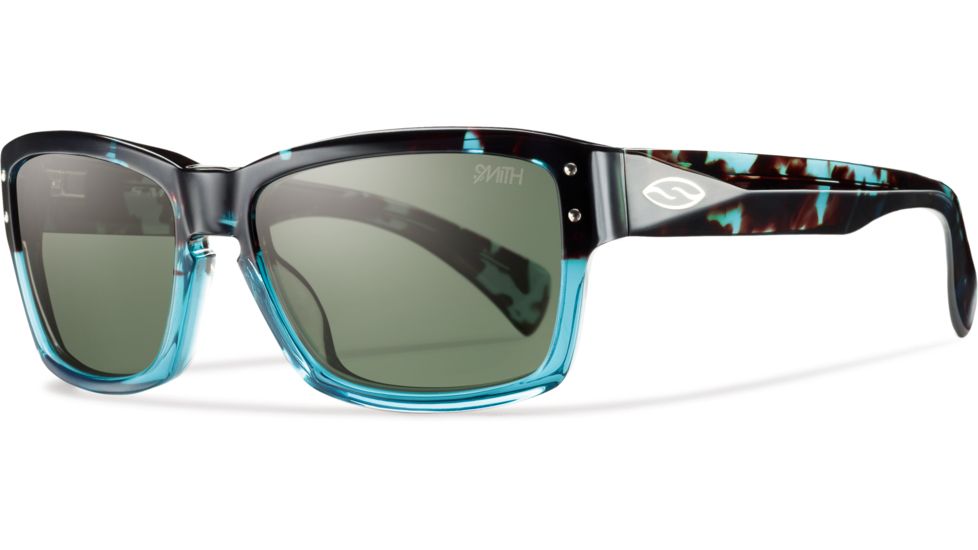 Smith Optics Chemist (New) Sunglasses - Black Lagoon Split Frame, Polarized Gray Green Lenses CHTPGYLGS
