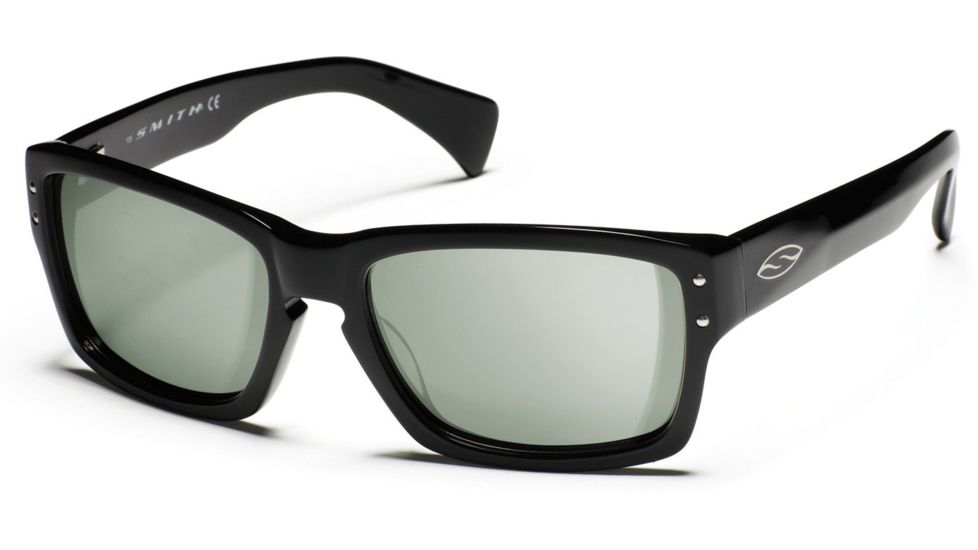 Smith Optics Chemist Sun Sunglasses with Black Frames and Polarized Gray-Green lenses S-187