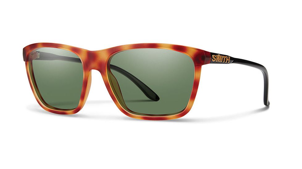 Smith Optics Delano Sunglasses, Matte Honey Tort/Black Frame, Polarized Gray Green Lens, Polarized, DACPGNMHT