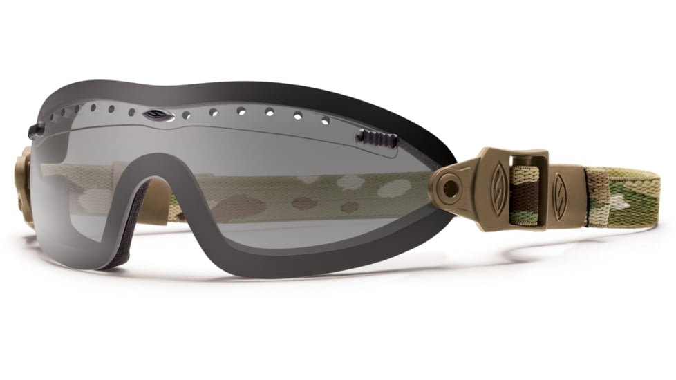 Smith Optics Elite Boogie Sport Asian Fit Goggle, Multicam Strap, Gray BSPMCGY13A