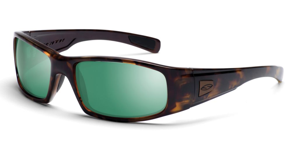 Smith Optics Hideout Sunglasses with Tortoise frames and Green Mirror lenses