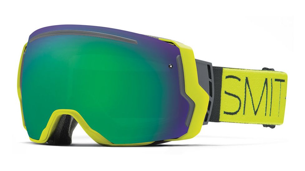 Smith Optics I/O 7 Goggle Acid Block Frame/Green Sol-X/Red Sensor Lens IE7NXABL15