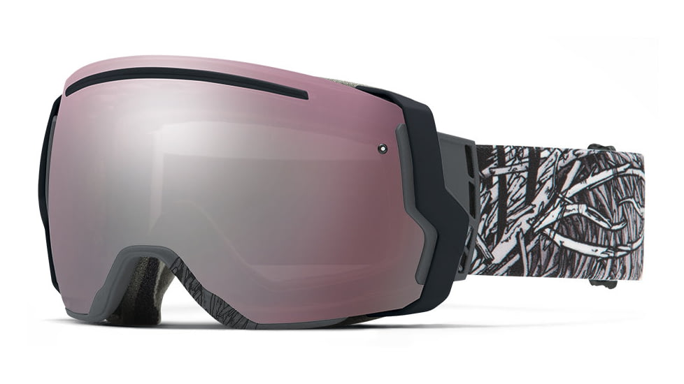 Smith Optics I/O 7 Goggle Charcoal Stickfort Frame/Ignitor/Red Sensor Lens IE7ICS15