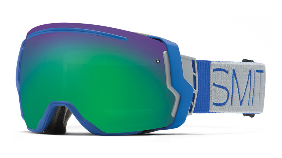 Smith Optics I/O 7 Goggle Cobalt Block Frame/Green Sol-X/Red Sensor Lens IE7NXCTL15