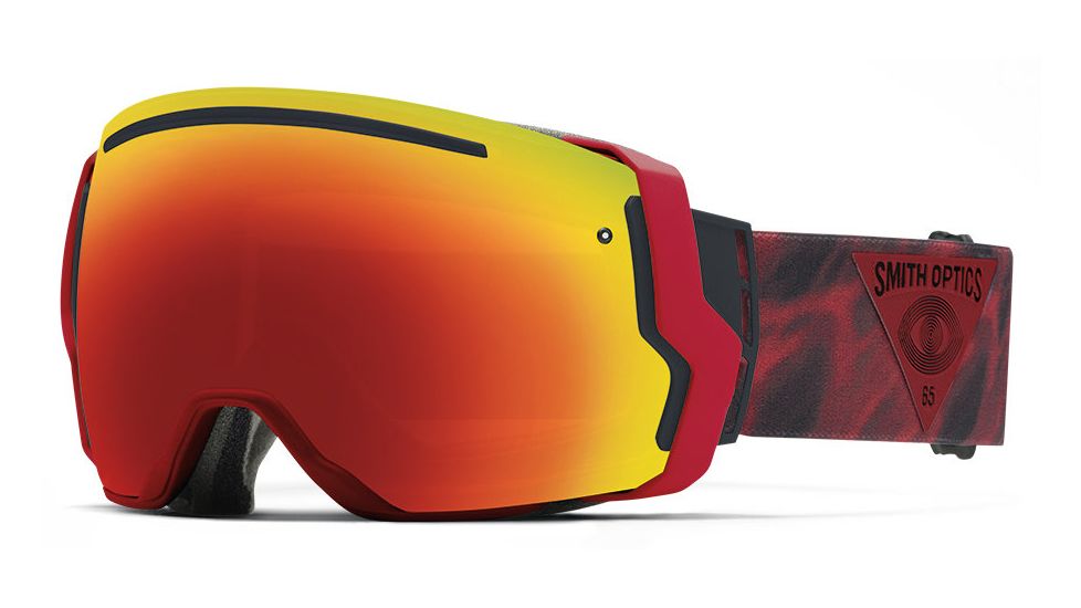 Smith Optics I/O 7 Goggle Fire Insomniac Frame/Red Sol-X/Blue Sensor Lens IE7DXFI15