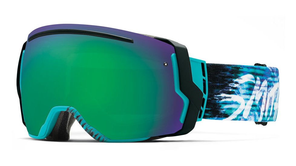 Smith Optics I/O 7 Goggle Poolside Palms Frame/Green Sol-X/Red Sensor Lens IE7NXPP15