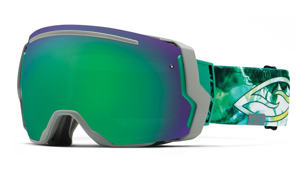 Smith Optics I/O 7 Goggle Sage Metatron Frame/Green Sol-X/Red Sensor Lens IE7NXSA15