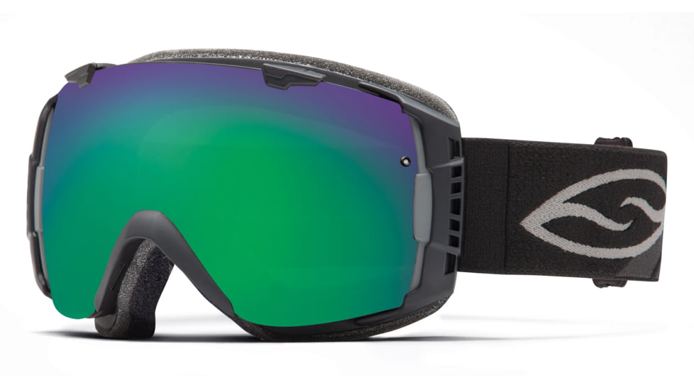 Smith Optics I/O Goggle Black Frame/Green Sol-X/Red Sensor Lens IO7NXBK15