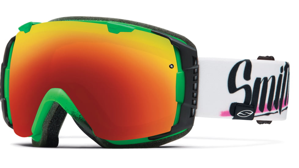 Smith Optics I/O Goggle Neon Baron Von Fancy Frame/Red Sol-X/Blue Sensor Lens IO7DXNF15