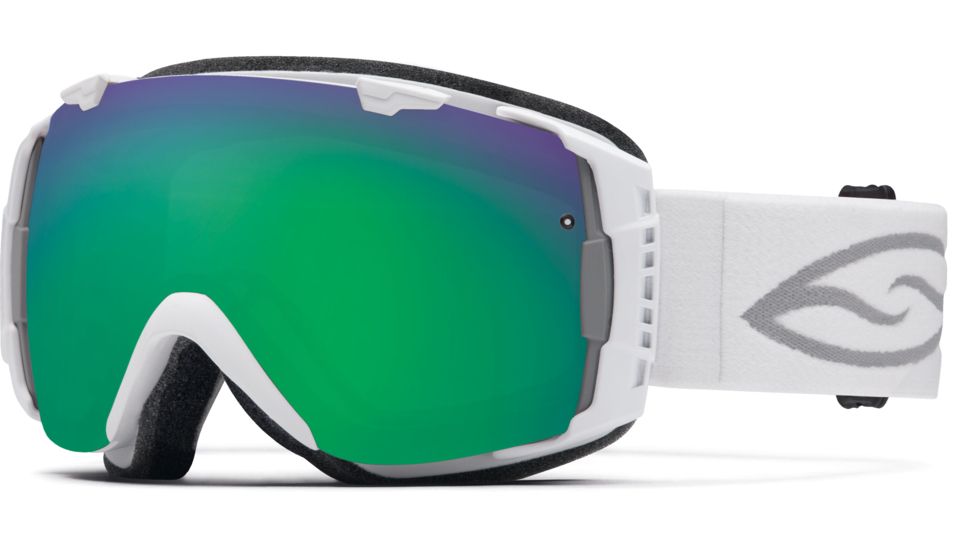 Smith Optics I/O Goggle White Frame/Green Sol-X/Red Sensor Lens IO7NXWT15