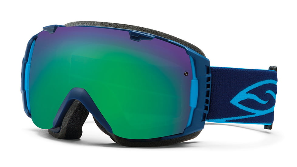 Smith Optics I/O Snow Goggles - Navy Frame w/ Green Sol X and Red Sensor Lens IO7NXNV13