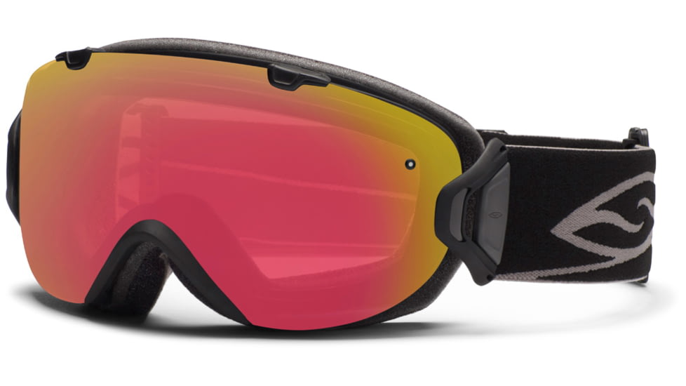 Smith Optics I/OS Snow Goggles - Black Frame w/ Blackout and Red Sensor Lens IS7BKBK13