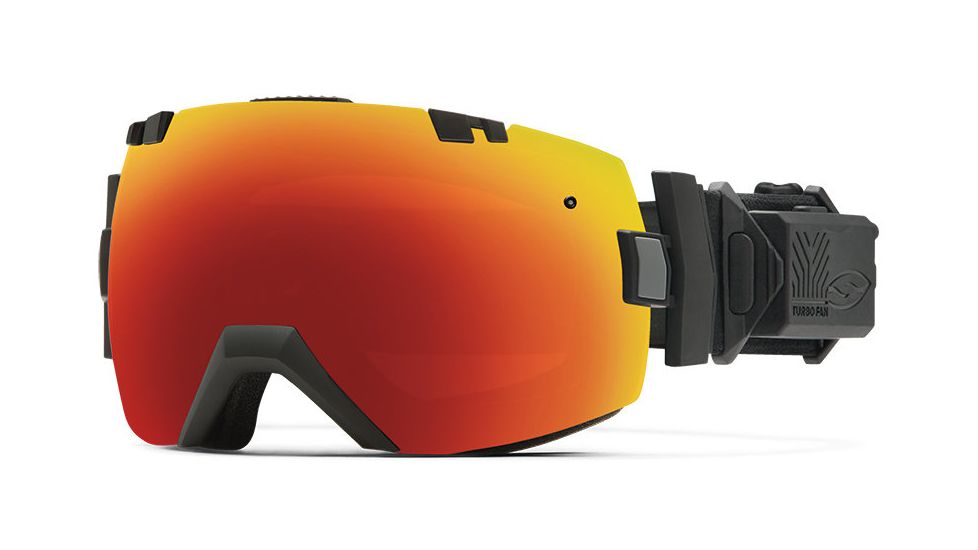 Smith Optics I/OX Elite Turbo Fan Goggle Black Frame/Red Sol-X/Blue Sensor Lens IL5DXBK15