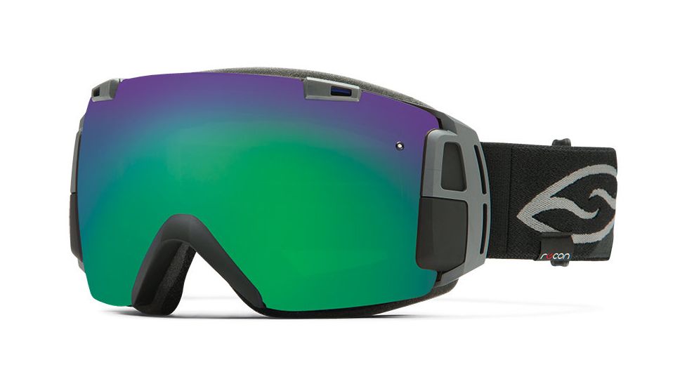 Smith Optics IO Recon Goggle Black Frame/Green Sol-X/Red Sensor Lens IR7NXBK15