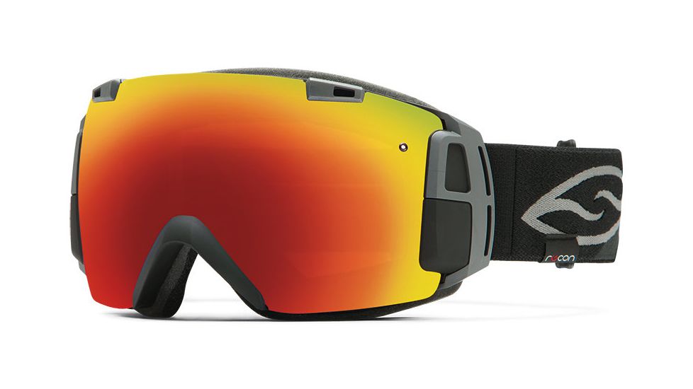 Smith Optics IO Recon Goggle Black Frame/Red Sol-X/Blue Sensor Lens IR7DXBK15