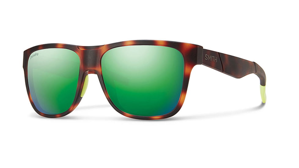 Smith Optics Lowdown Sunglasses, Matte Tortoise Neon Frame, Sun Green Mirror Lens, LDCMGMMTN