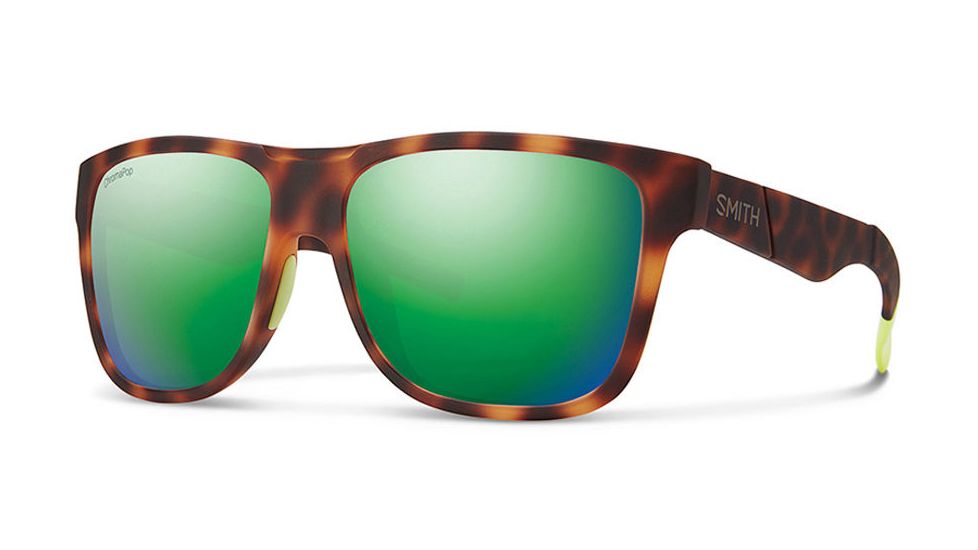 Smith Optics Lowdown Xl Sunglasses, Matte Tortoise Neon Frame, Sun Green Mirror Lens, LXCMGMMTN