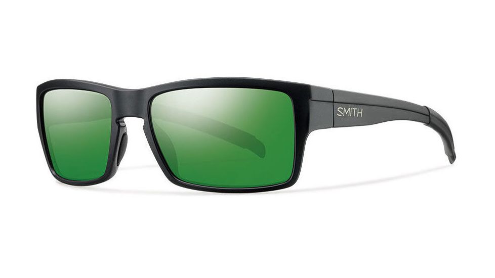 Smith Optics Outlier Sunglasses, Matte Black Frame, Polarized Green Sol-X Lens, Polarized, OUPPGMMB