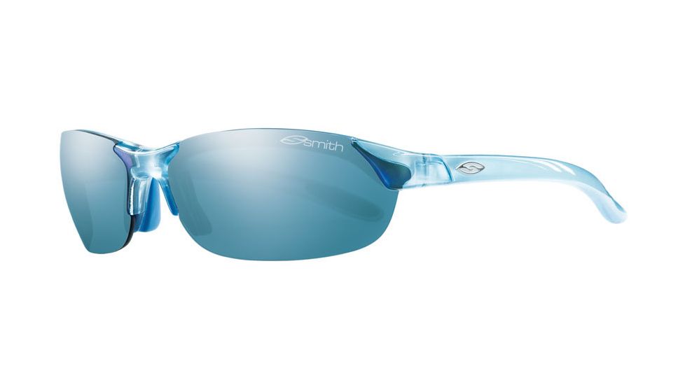 Smith Optics Parallel Sunglasses Ice Blue Frame Blue Mirror Ignitor Clear Carbonic Tlt Plpcugmbl