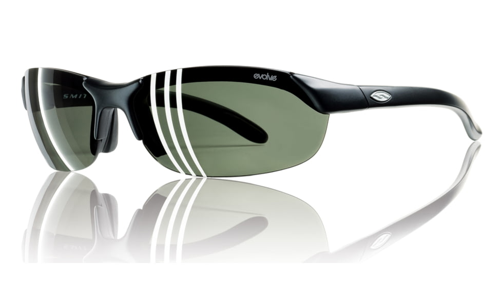 Smith Optics Parallel Sunglasses - Matte Black Evolve Frame w/ Polarized Gray Green Lenses PMPPGYMB