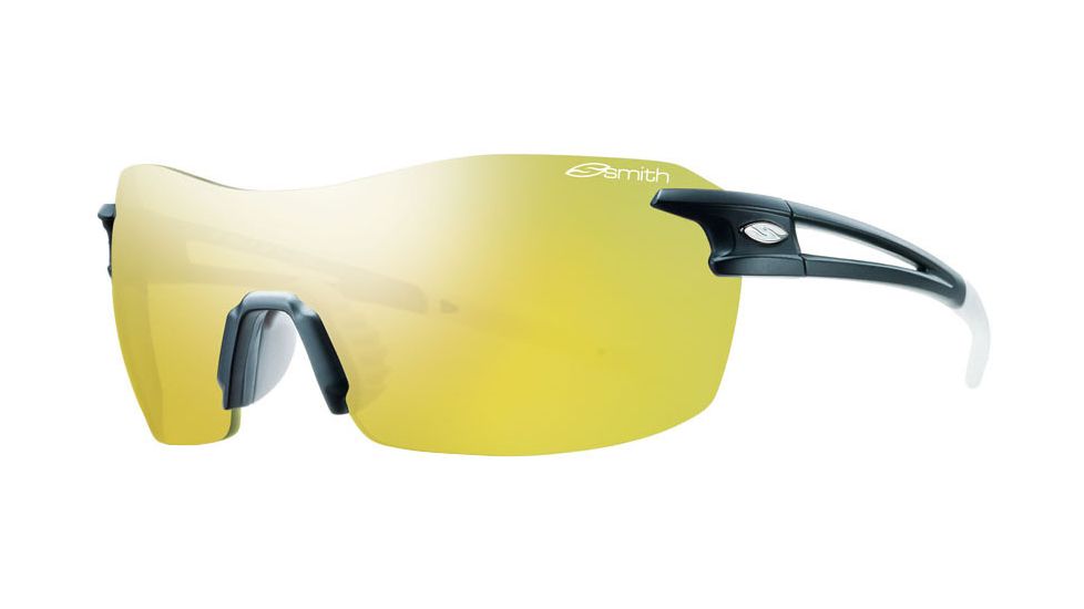 Smith Optics Piv Lock V90 Max Sunglasses Matte Black Frame Yellow Mirrorignitorclear Carbonic Tlt Vmpcylmmb