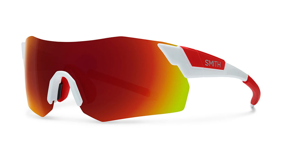 Smith Optics Pivlock Arena Max Sunglasses, White Frame, Red Lens, ANMCMDMWT