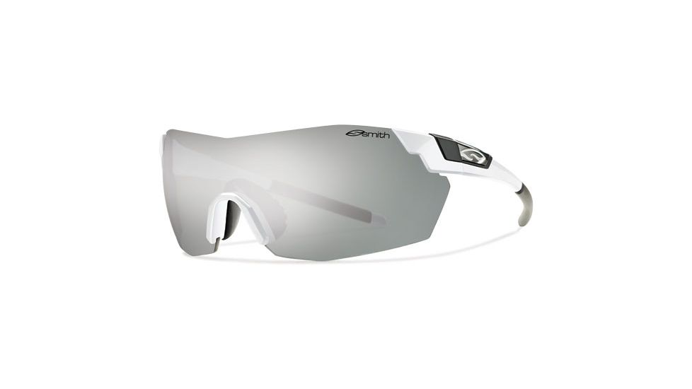Smith Optics Pivlock V2 Max Sunglasses, White/Super Platinum/Ignitor/Clear Carbonic TLT Lenses VWMPCYLMWT