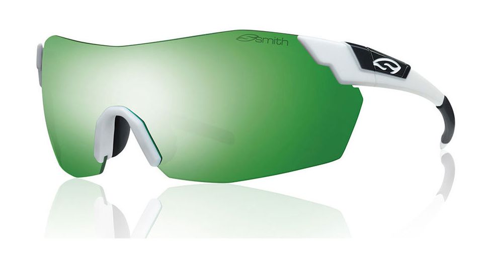 Smith Optics pvlk V2 Max sg, Matte White/grn Sol-X/ig/clr carb TLT lens VWMPCGMMW