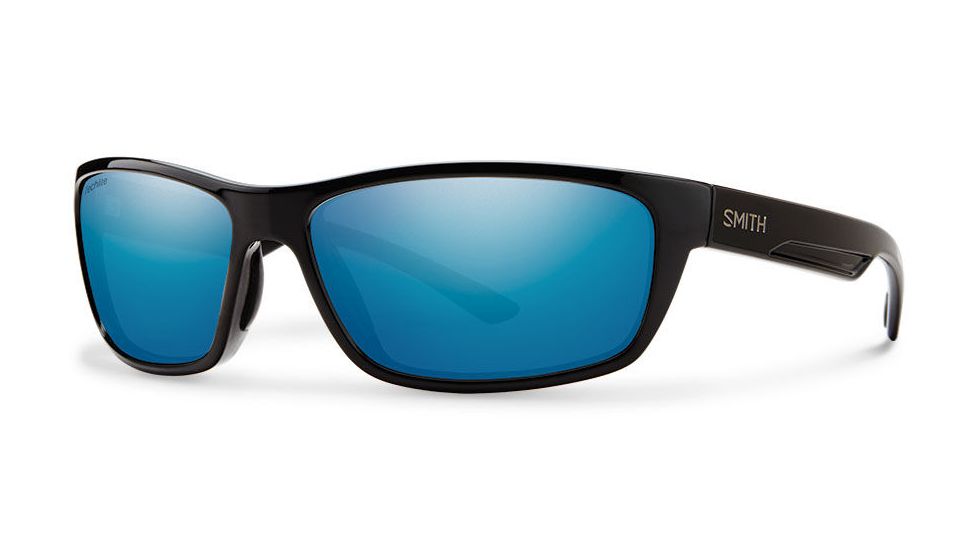 Smith Optics Ridgewell Sunglasses, Black Frame, Polarized Blue Mirror Lens, Polarized, RIGPUGMBK