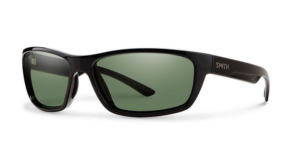 Smith Optics Ridgewell Sunglasses, Black Frame, Polarized Gray Green Lens, Polarized, RIRPGNBK