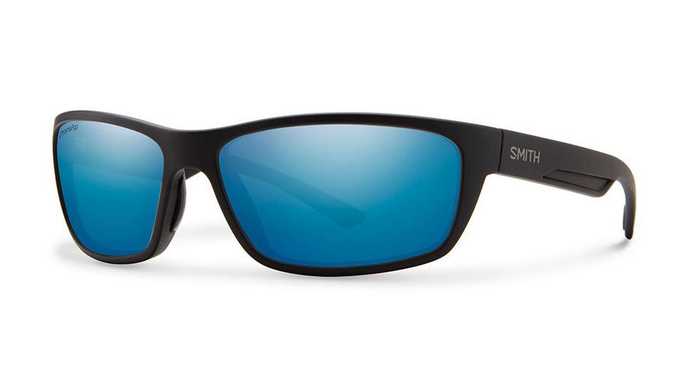 Smith Optics Ridgewell Sunglasses, Matte Black Frame, Polarized Blue Mirror Lens, Polarized, RIRPUGMMB