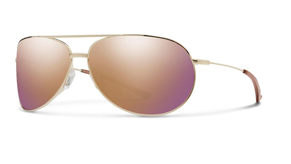 Smith Optics Rockford Sunglasses, Gold Frame, Rose Gold Mirror Lens, RFPCRGMGD