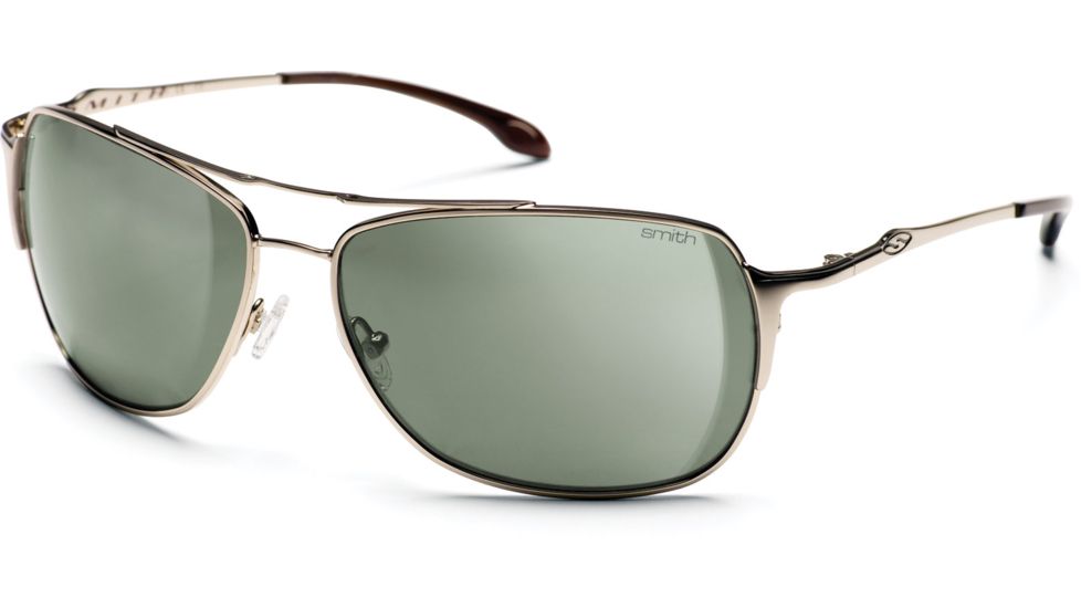 Smith Optics Rosewood Sunglasses - Gold Frames, Gray-Green Lenses