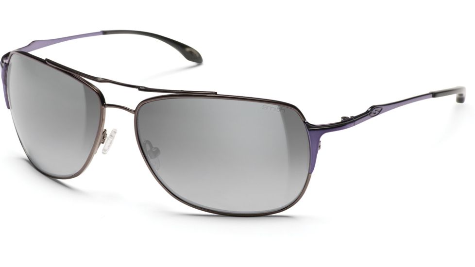 Smith Optics Rosewood Sunglasses - Purple Gunmetal Frames, Gray Lenses