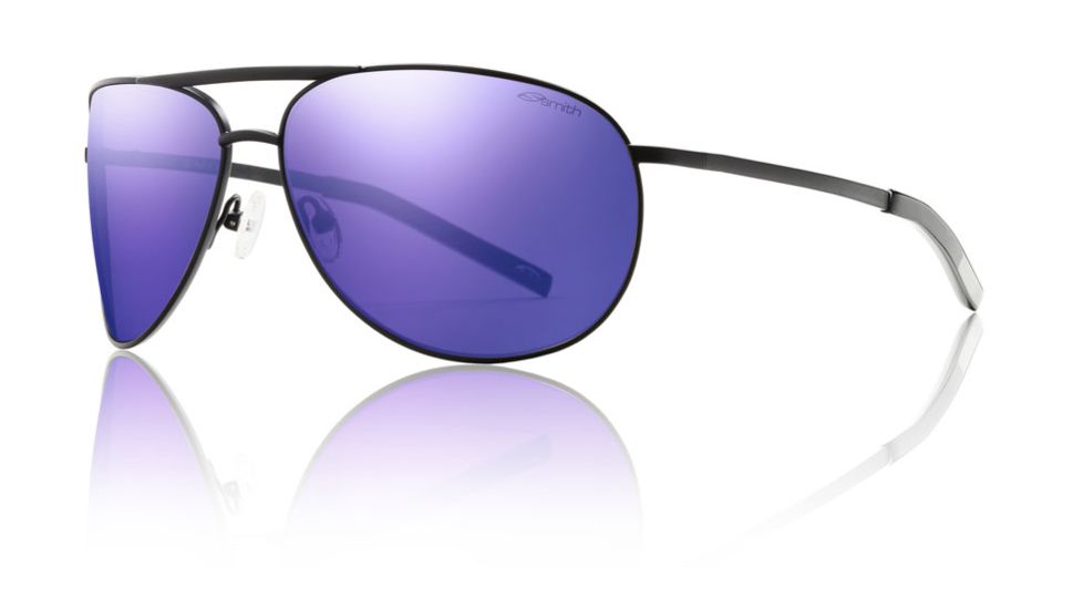 Smith Optics Serpico Sunglasses - Matte Black Frame, Deep Purple Mirror Carbonic TLT SEPCPRMMB