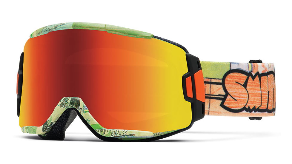 Smith Optics Squad Goggle Jenkins Orange Frame/Red Sol-X/Yellow Lens SQ2DXJO15