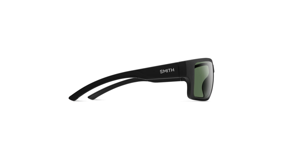 Smith Outback Elite Sunglasses, Matte Black Frame, ChromaPop+ Elite Polarized Gray Green Lens, 201982003591H