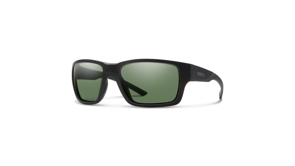 Smith Outback Elite Sunglasses, Matte Black Frame, ChromaPop+ Elite Polarized Gray Green Lens, 201982003591H