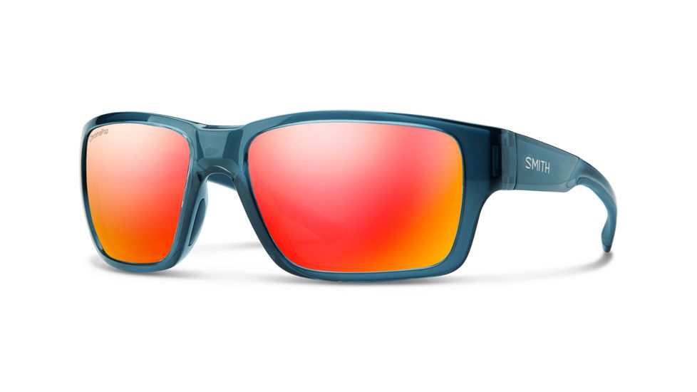 Smith Outback Sunglasses, Crystal Mediterranean Frame, Chromapop Red Mirror Lens, 201262OXZ59X6