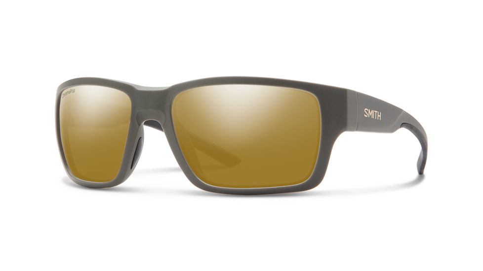 Smith Outback Sunglasses, Matte Gravy Frame, ChromaPop Polarized Bronze Mirror Lens, 201262FRE59QE