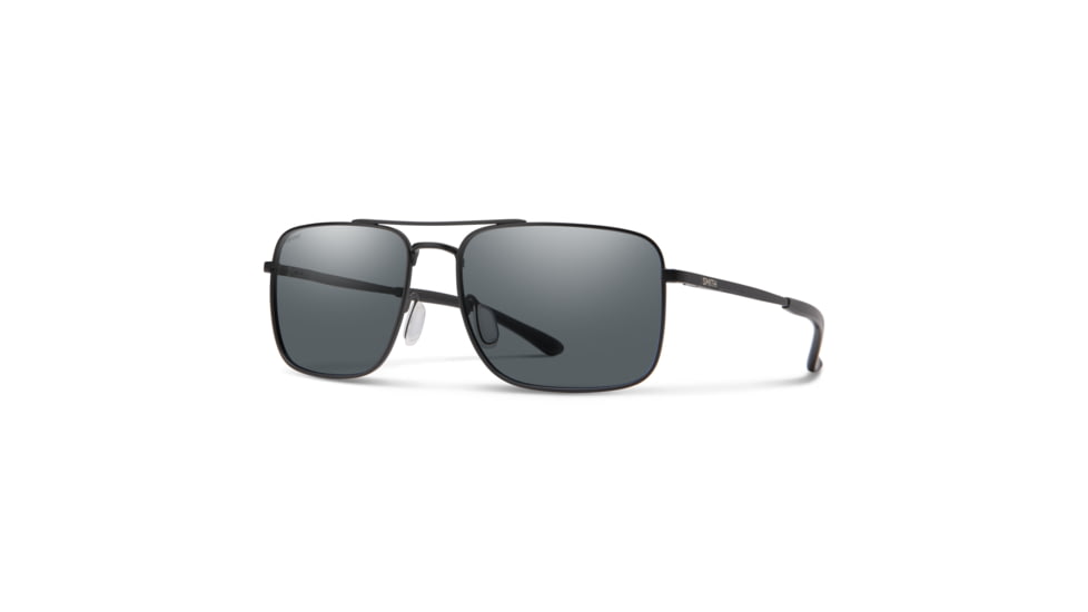 Smith Outcome Sunglasses, Matte Black Frame, Polarized Gray Lens, 20406100359M9