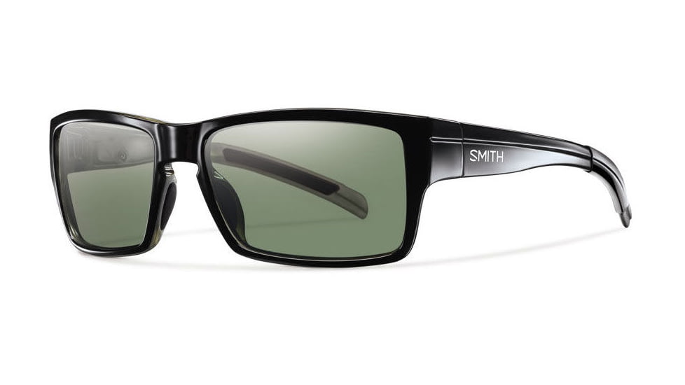 Smith Outlier Sunglasses-Black-Polarized Gray Green