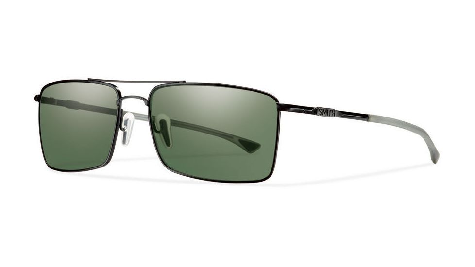 Smith Outlier TI Sunglasses-Matte Black-Polarized Gray Green