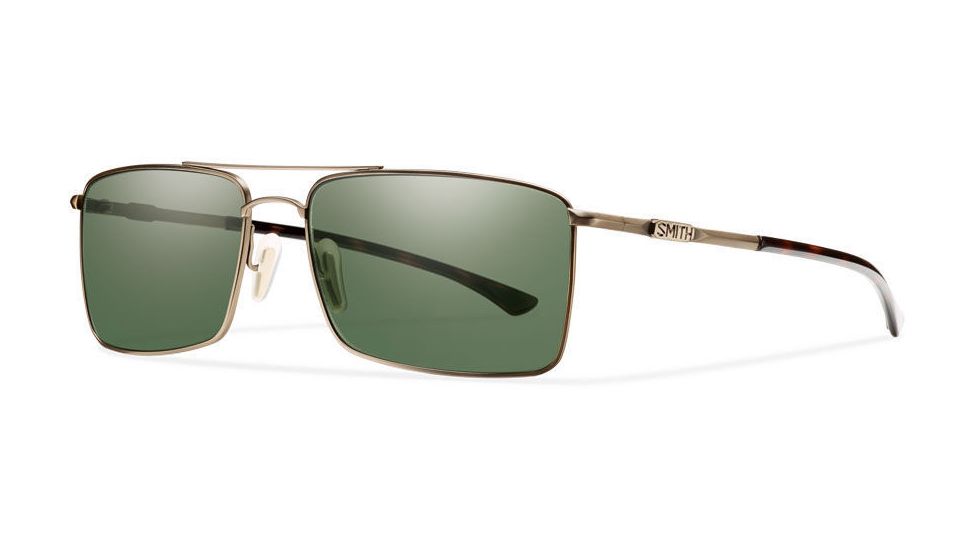 Smith Outlier TI Sunglasses-Matte Gold-Polarized Gray Green