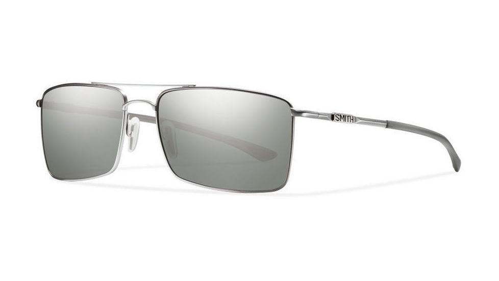 Smith Outlier TI Sunglasses-Matte Silver-Polarized Silver