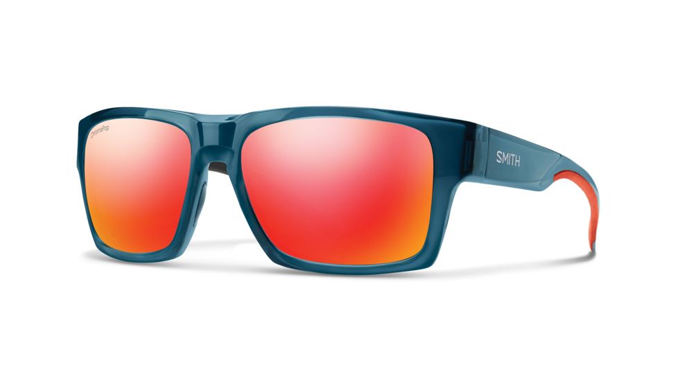 Smith Outlier XL II Sunglasses, Crystal Mediterranean Frame, Chromapop Red Mirror Lens, 200673OXZ59X6