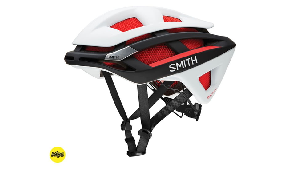 Smith Overtake Bike Helmet, Matte Red/White/Black, Medium HB16-OTRWMD